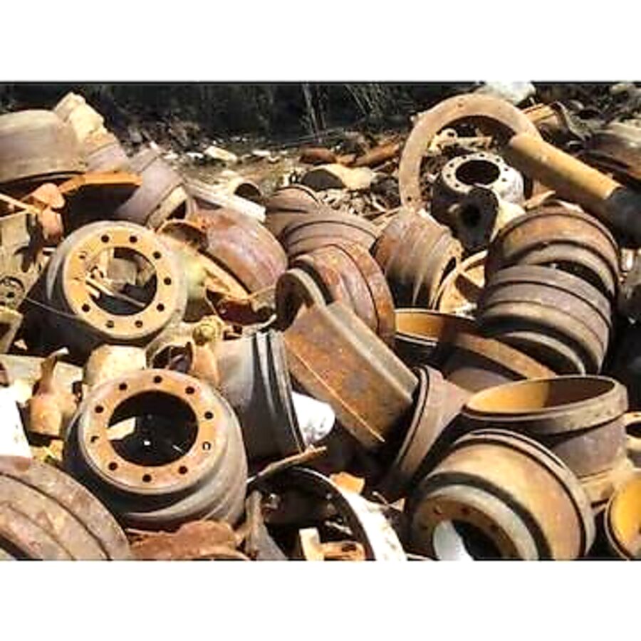 Cast iron scrap pile